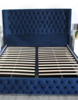 Elizabeth Upholstered Chesterfield Buttoned Gas Lift Bed Frame