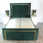 Diane Gold Border Panel Ottoman Gas Lift Bed Frame