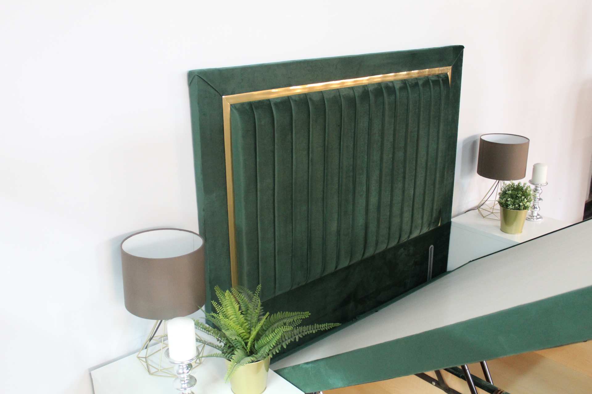 Diane Gold Border Panel Ottoman Gas Lift Bed Frame - Image 2